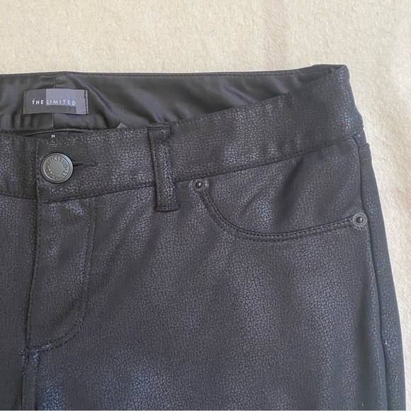 The Limited Black Faux Leather Skinny Jeggings Size 8 - Picture 4 of 14